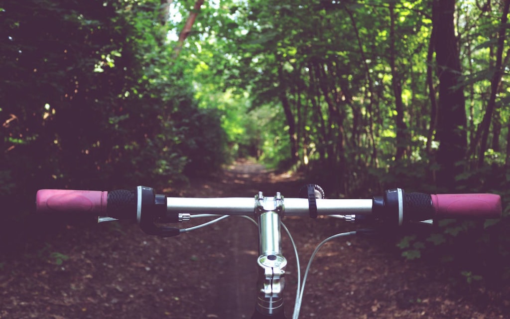 Fahrradgriff aus Gummi in rosa